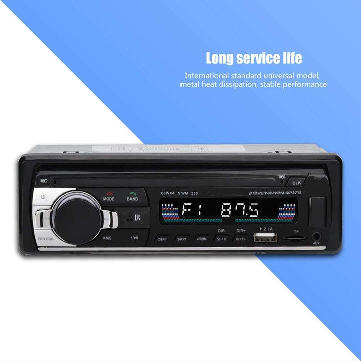 PUSOKEI Multimedia-Autoradio MP3-Player, MP3/FM/USB/AUX-Eingang Autoradio, FM-Radio, Bluetooth-Freis