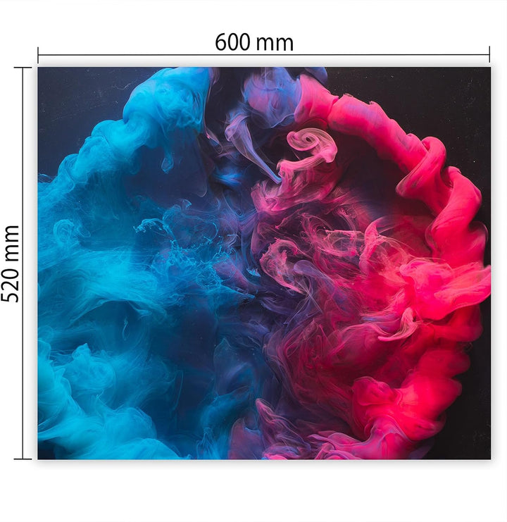 SmartDecoration Herdabdeckplatte Ceranfeldabdeckung aus Glas 60x52 cm Einteilig Motiv "Abstrakte " B