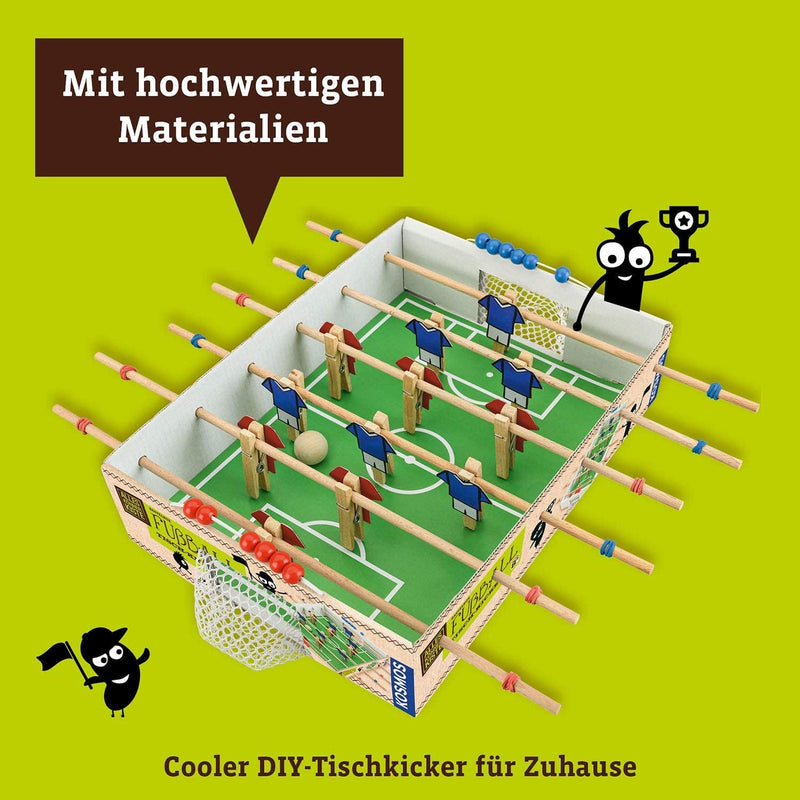 Kosmos 604479 AllesKönnerKiste Fussball Tisch-Kicker, DIY-Bastelset für Jungen und Mädchen ab 7 Jahr