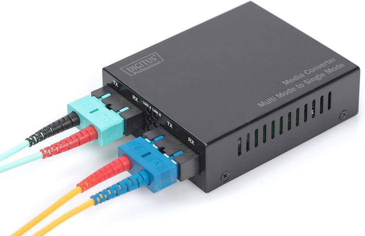 DIGITUS Medienkonverter - Multimode / Singlemode - Fast Ethernet - SC zu SC - 1310nm / 1310nm Wellen
