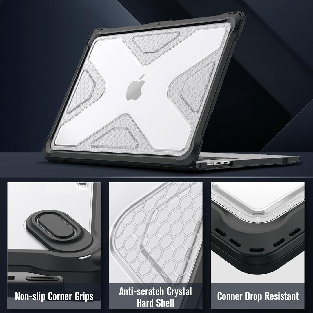Fintie Hülle Kompatibel mit MacBook Air 15 M2 Chip (2023 Freisetzung) A2941, Ganzkörper-Rugged Hybri