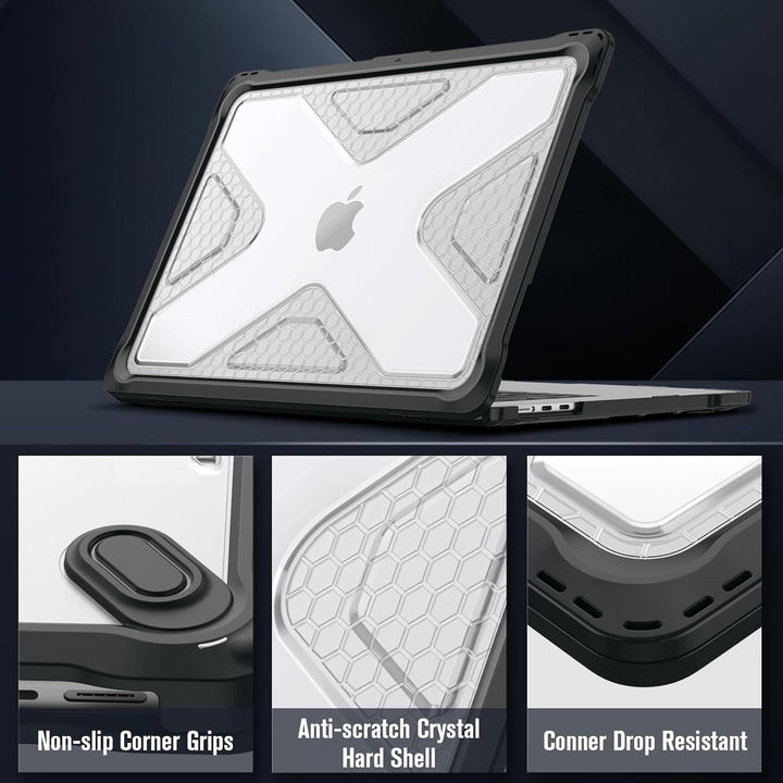 Fintie Hülle Kompatibel mit MacBook Air 15 M2 Chip (2023 Freisetzung) A2941, Ganzkörper-Rugged Hybri