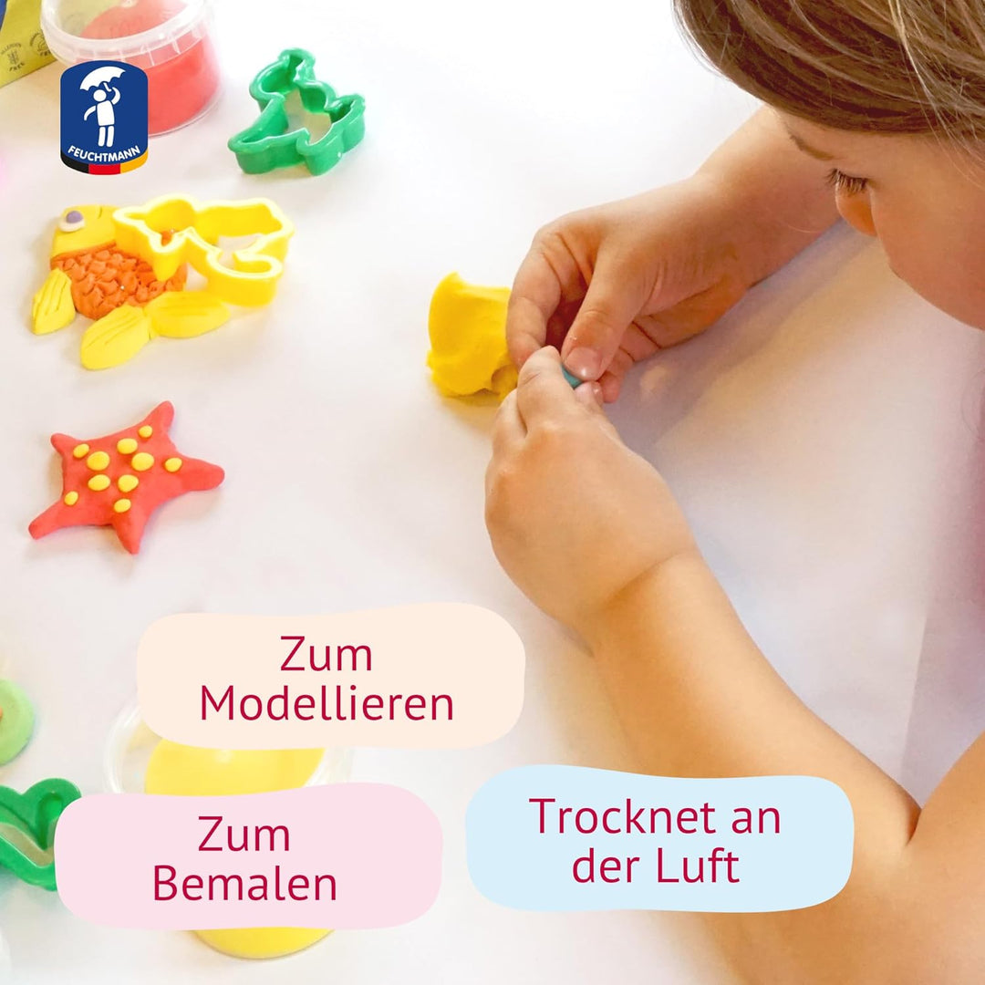 Feuchtmann MEINE LIEBLINGSKNETE | Knetset 4 x 150g | vegane glutenfreie Knete | Kinderknete ungiftig