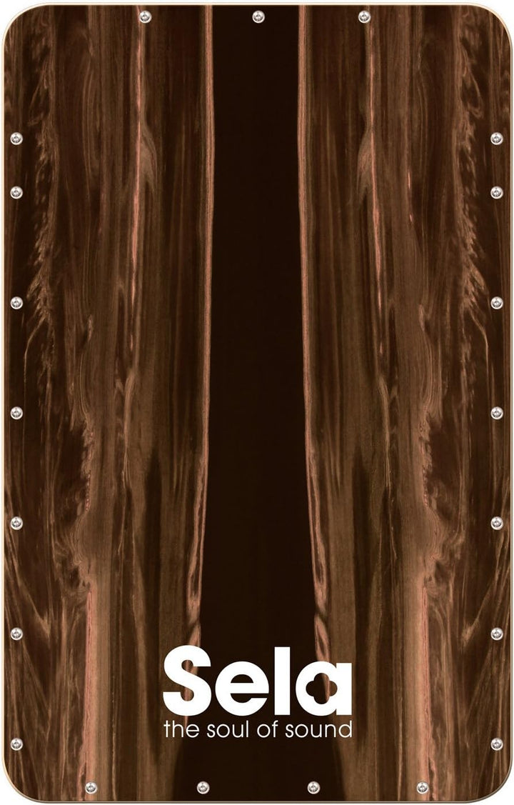 Sela SE 105 CaSela Dark Nut Snare Cajon - Hard Splash Spielfläche, spielfertig aufgebaut, Heller Kor