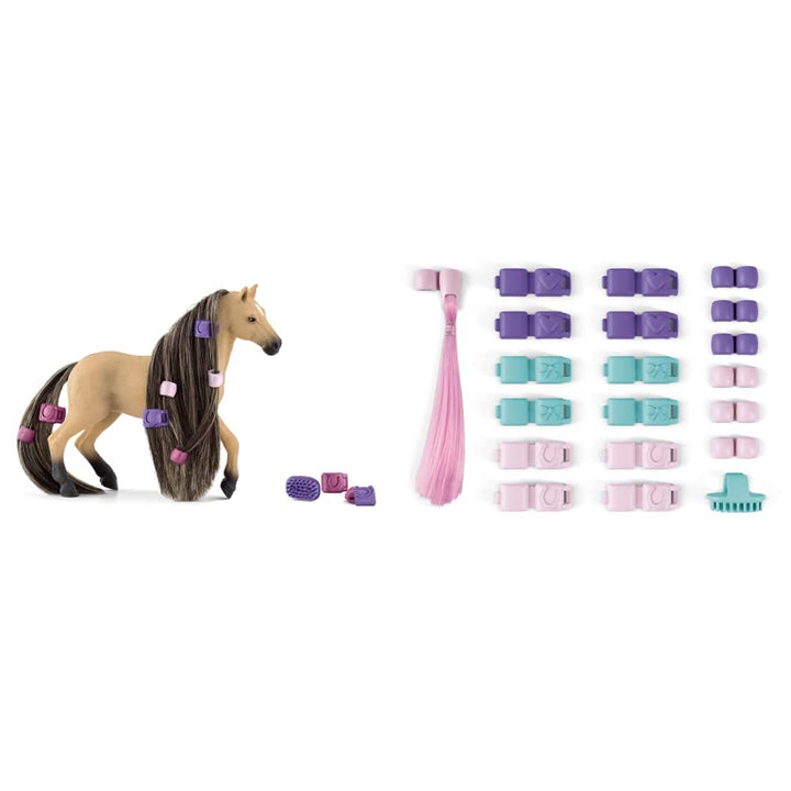 SCHLEICH 42580 Beauty Horse Andalusier Stute, für Kinder ab 4+ Jahren & schleich 42589 Haar Accessoi