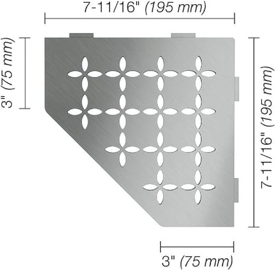 Schlüter Shelf (Edelstahl gebürstet), Edelstahl Gebürstet