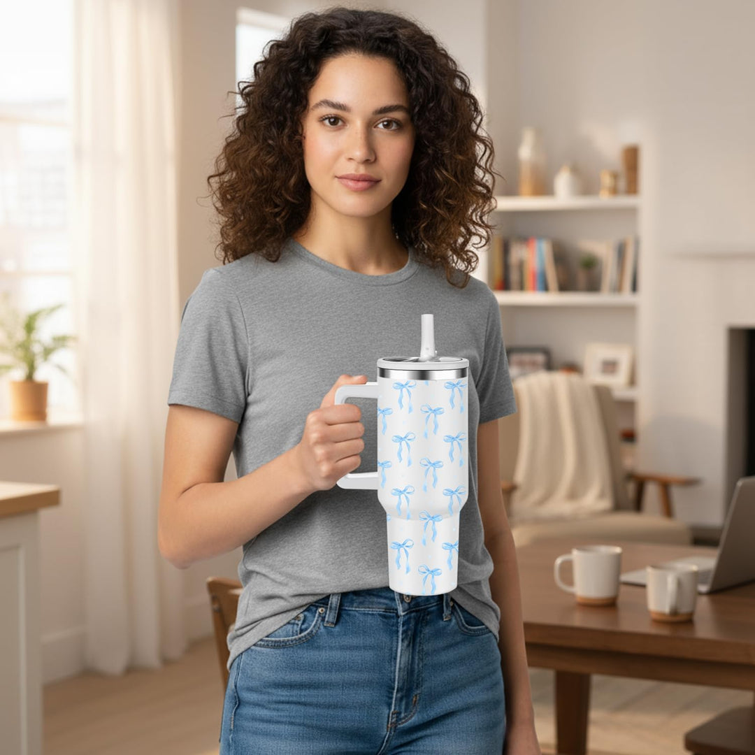 Thermobecher Auslaufsicher,40oz Edelstahl Kaffeebecher to go isoliert mit Strohhalm,Reisebecher 100%