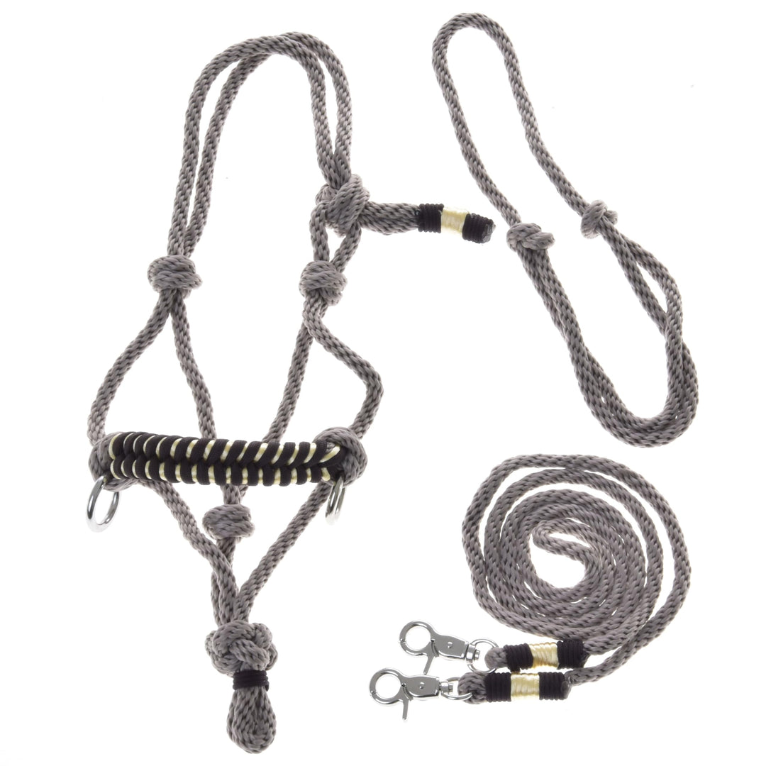 LarDen Hobby Horse Zubehör SeilSet - Halfter mit Zügel & Halsring für Grösse M Steckenpferd | Stockp