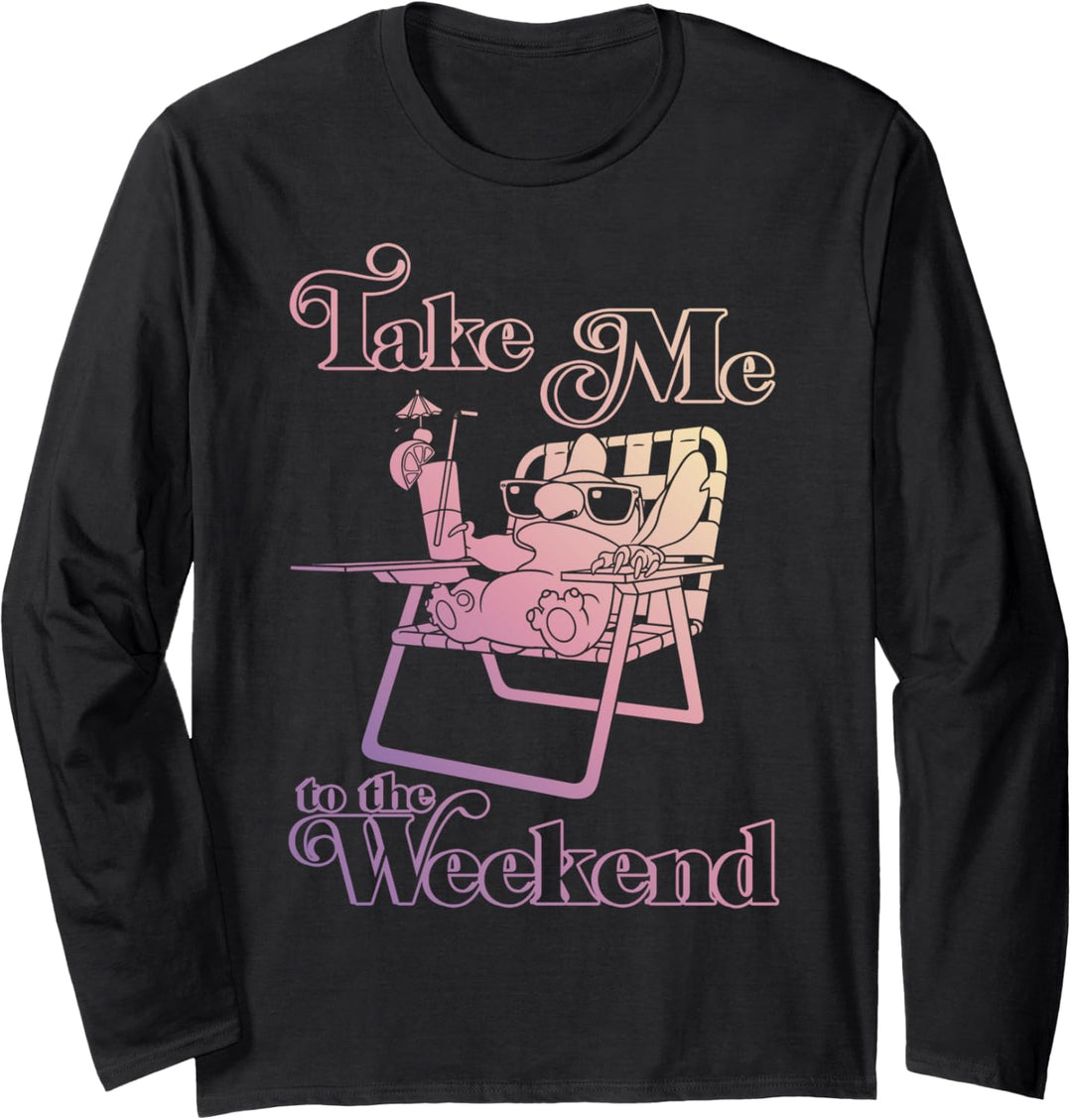 Disney Lilo & Stitch Take Me To The Weekend Langarmshirt