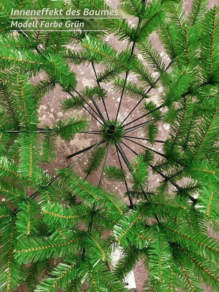 SOLAGUA NAVIDAD Künstlicher Weihnachtsbaum, Lametta-Blatt-Tanne 120–210cm Bäume mit Metallunterstütz