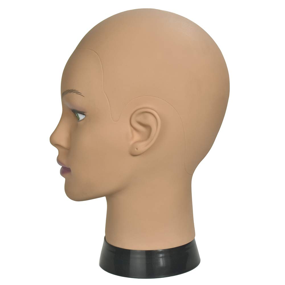 Frisierkopf, weiblich, kosmetologisch, Mannequin-Kopf für Perückenherstellung und Präsentation mit k