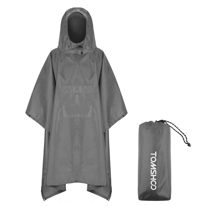 TOMSHOO Regenponcho Regenjacke Unisex, 3 in 1 Mehrzweck Regenmantel Camping Zelt und Decke mit Aufbe