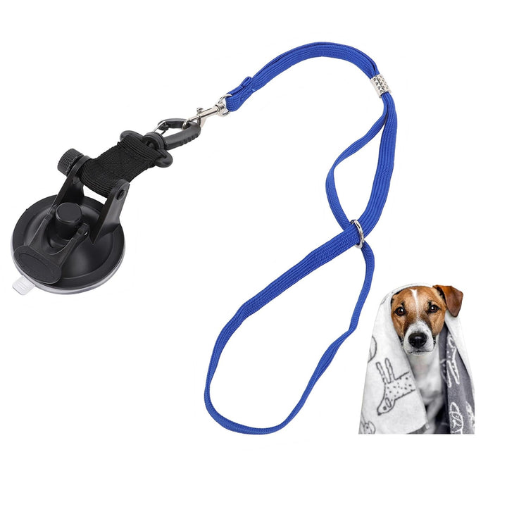 SENECESLI Hunde Badegurt mit Saugnapf, Hundepflege Badewannen Rückhaltesystem, Verstellbares Festes