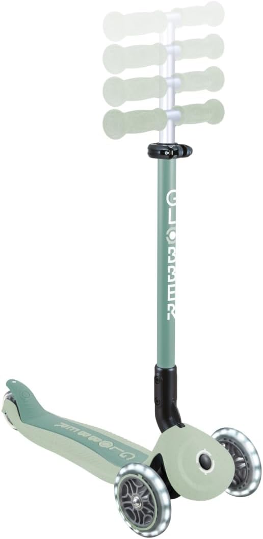 GLOBBER GO-UP Active Lights ECO 3in1 – Tretroller, Dreirad und Laufrad für Kinder – höhenverstellbar