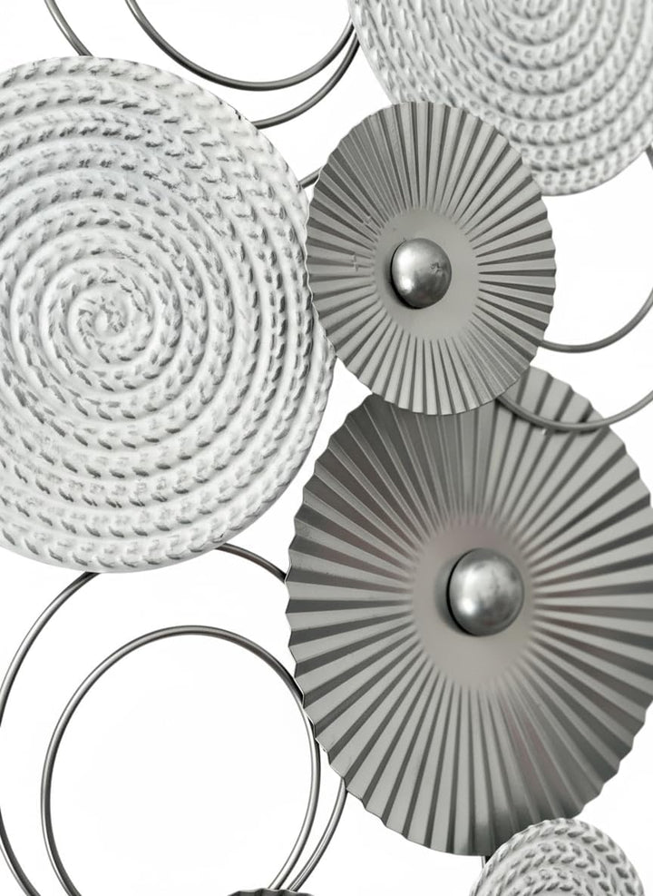 Generisch MF 3D Wandbild Sixo Metall Wanddeko Wandschmuck Kreise 83x38 cm Deko Wohnen Wanddekoration