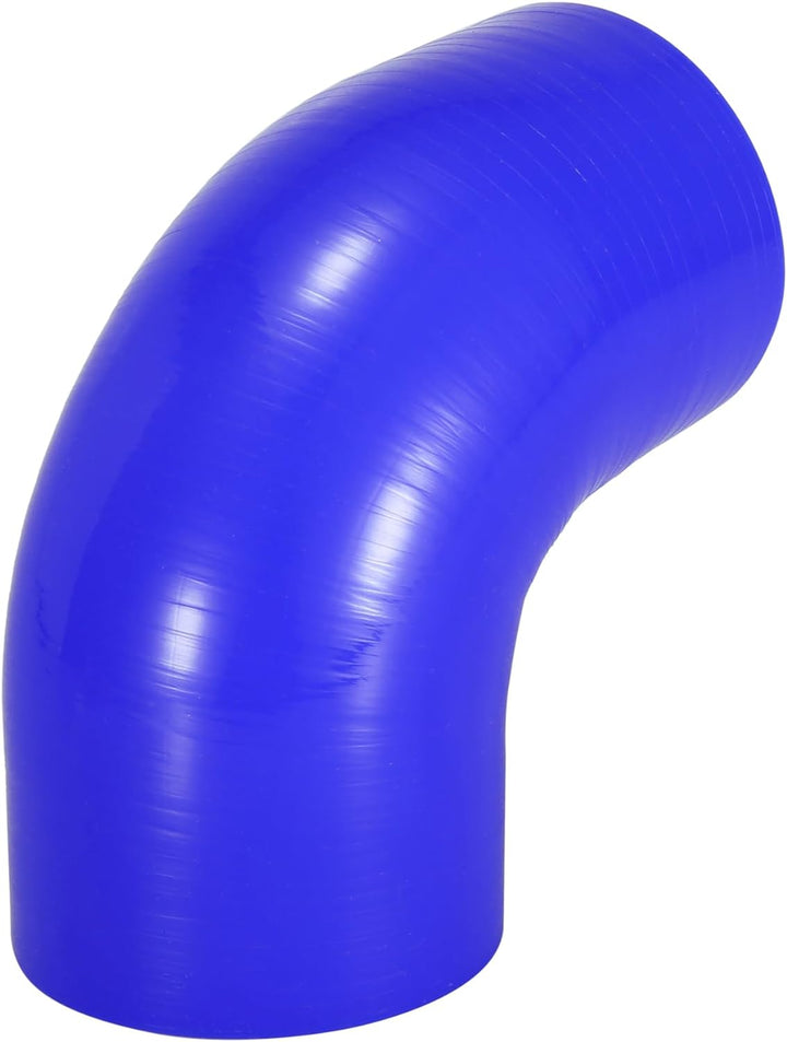 X AUTOHAUX Universal Auto 90 Grad Ladeluftkühler Silikonschlauch Blau 76mm 3" Innendurchm.