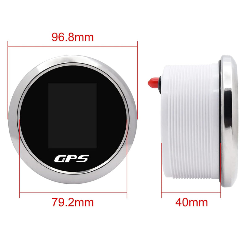 Geloo 85mm TFT Bildschirm Digital GPS Geschwindigkeitsmesser Wasserdicht Einstellbar MPH Knoten Km/h