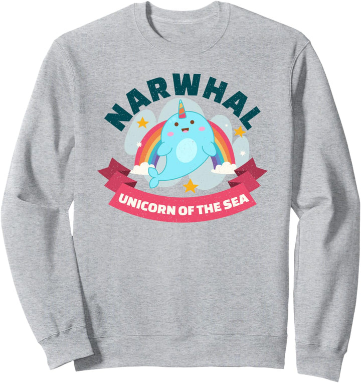 Lustiger Narwal Einhorn des Meeres Niedliches verzaubertes T Sweatshirt