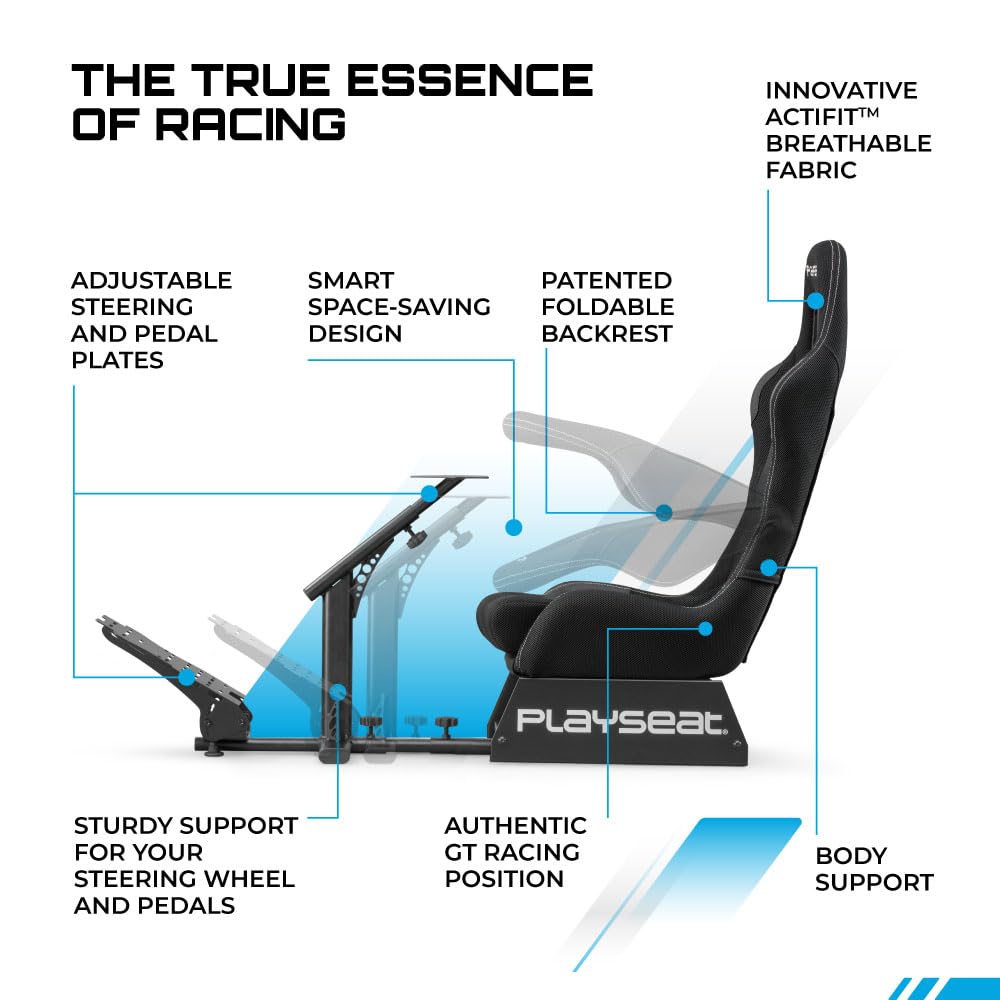 Playseat Evolution Sim Racing Cockpit | Komfortabler Gaming Rennsitz für PC & Konsole | Unterstützt