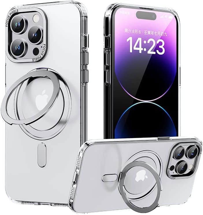 Hülle für iPhone 14 Pro Max Handyhülle Kompatibel mit MagSafe, [Stark Magnetisch] [360° Ring Ständer