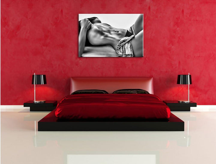 Pixxprint Sexy Frau mit schönem Körper als Leinwandbild/Grösse: 100x70 cm/Wandbild/Kunstdruck/fertig