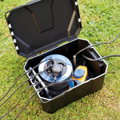 Heissner Power-Box Stromverteilerbox, Kabelbox, IP64 für Garten, Beleuchtung, Pool, Handwerk, Weihna