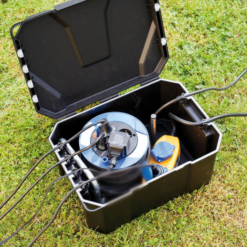 Heissner Power-Box Stromverteilerbox, Kabelbox, IP64 für Garten, Beleuchtung, Pool, Handwerk, Weihna