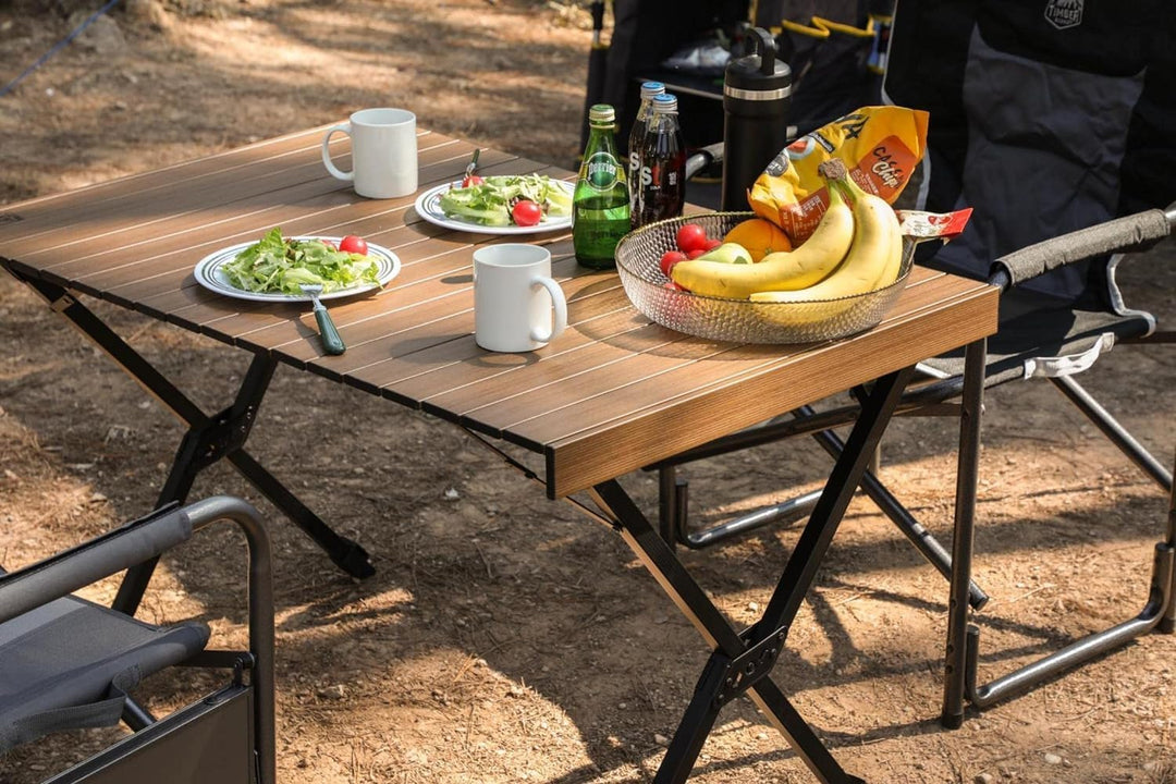 TIMBER RIDGE Campingtisch Klappbar Höhenverstellbar Klapptisch Camping Falttisch Tragbar Aluminium m