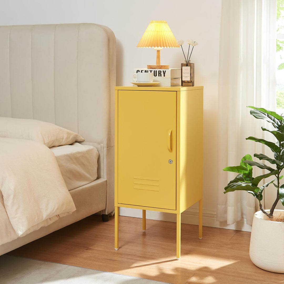 [en.casa] Nachtschrank Hausjärvi Nachttisch 82 x 35 x 35 cm Nachtkästchen Beistelltisch mit 1 Tür Me