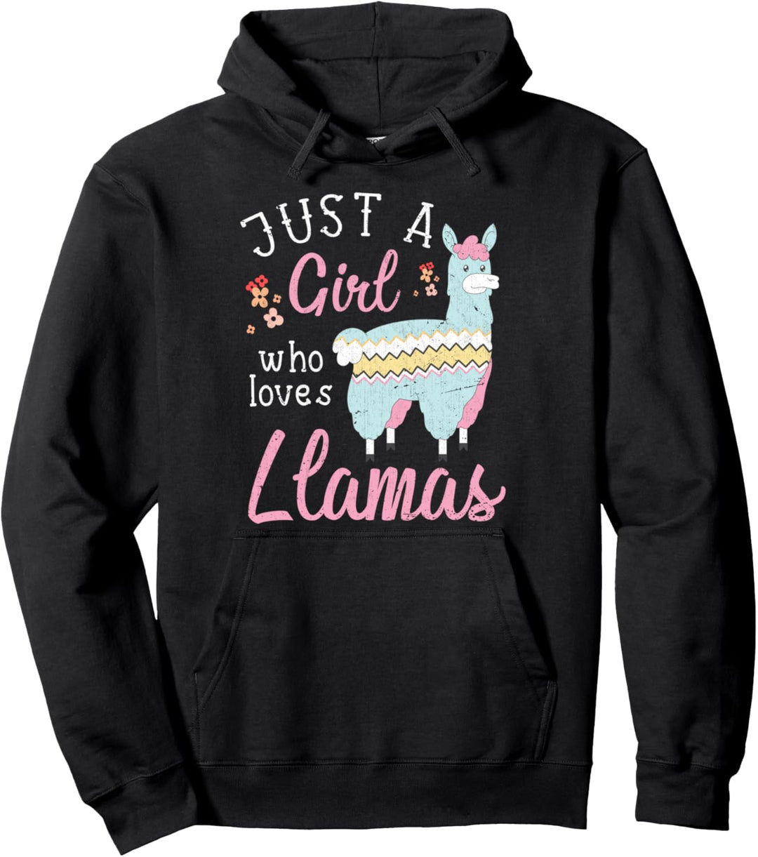 Nur ein Mädchen das Lamas liebt Alpaka Tier Lama Pullover Hoodie