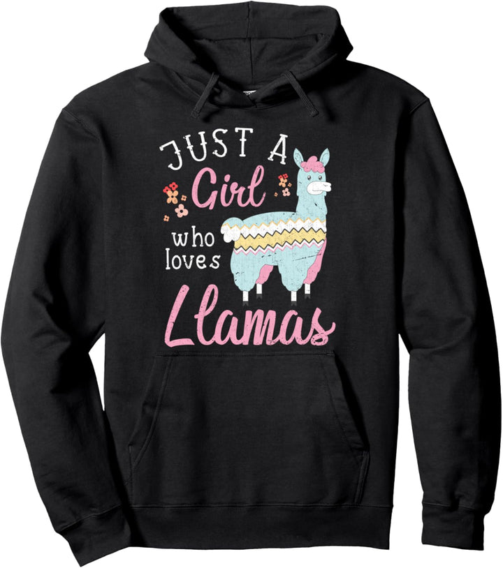 Nur ein Mädchen das Lamas liebt Alpaka Tier Lama Pullover Hoodie