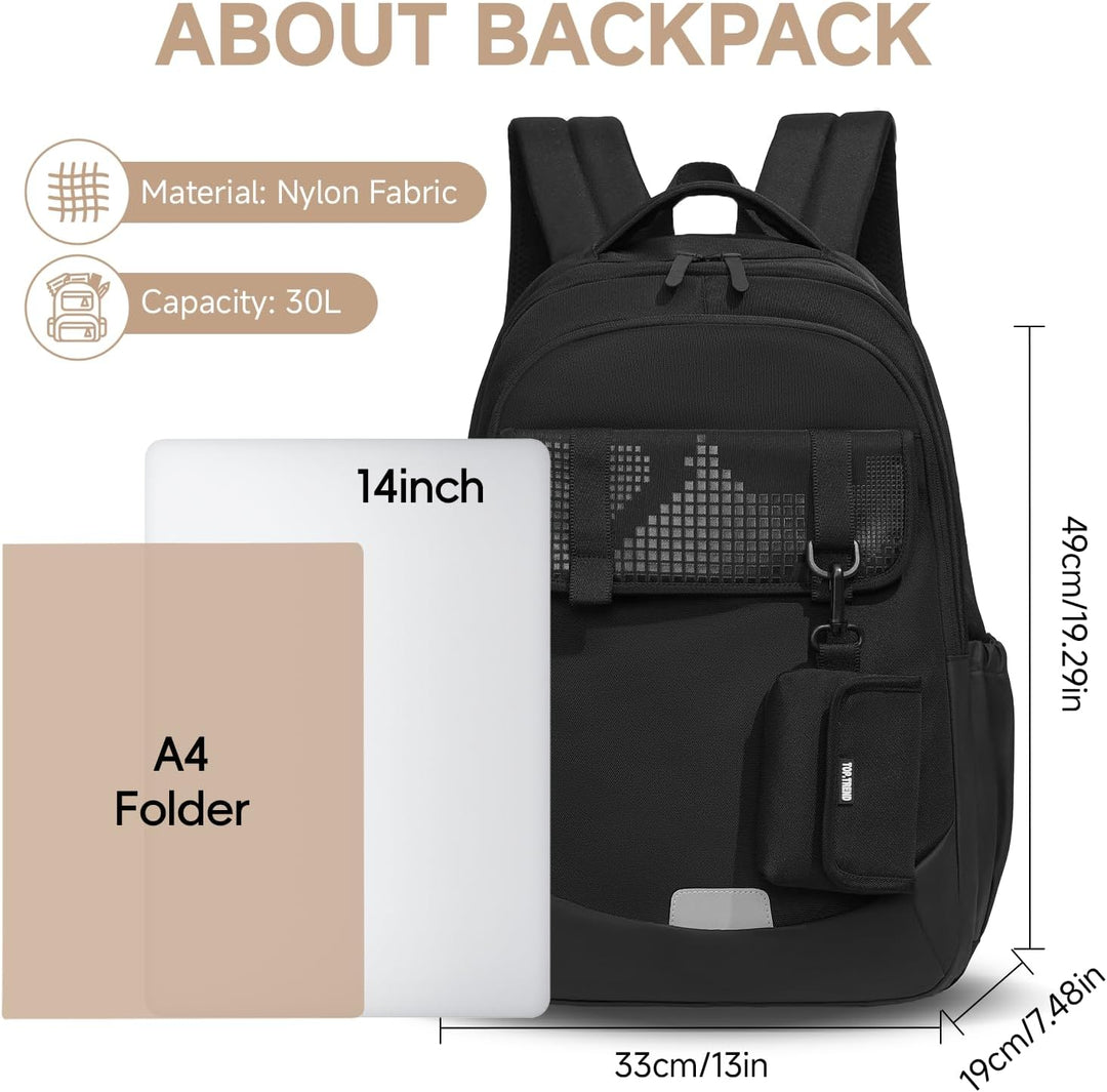 Amythe Schulrucksack Jungen Teenager Grosser Kapazität 30L, Rucksack Schule Gymnasium Oberstufe Schu