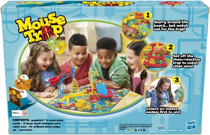 Hasbro Brettspiel für Kinder ab 6 Jahren, klassisches Kinderspiel für 2-4 Spieler, mit einfacherem A