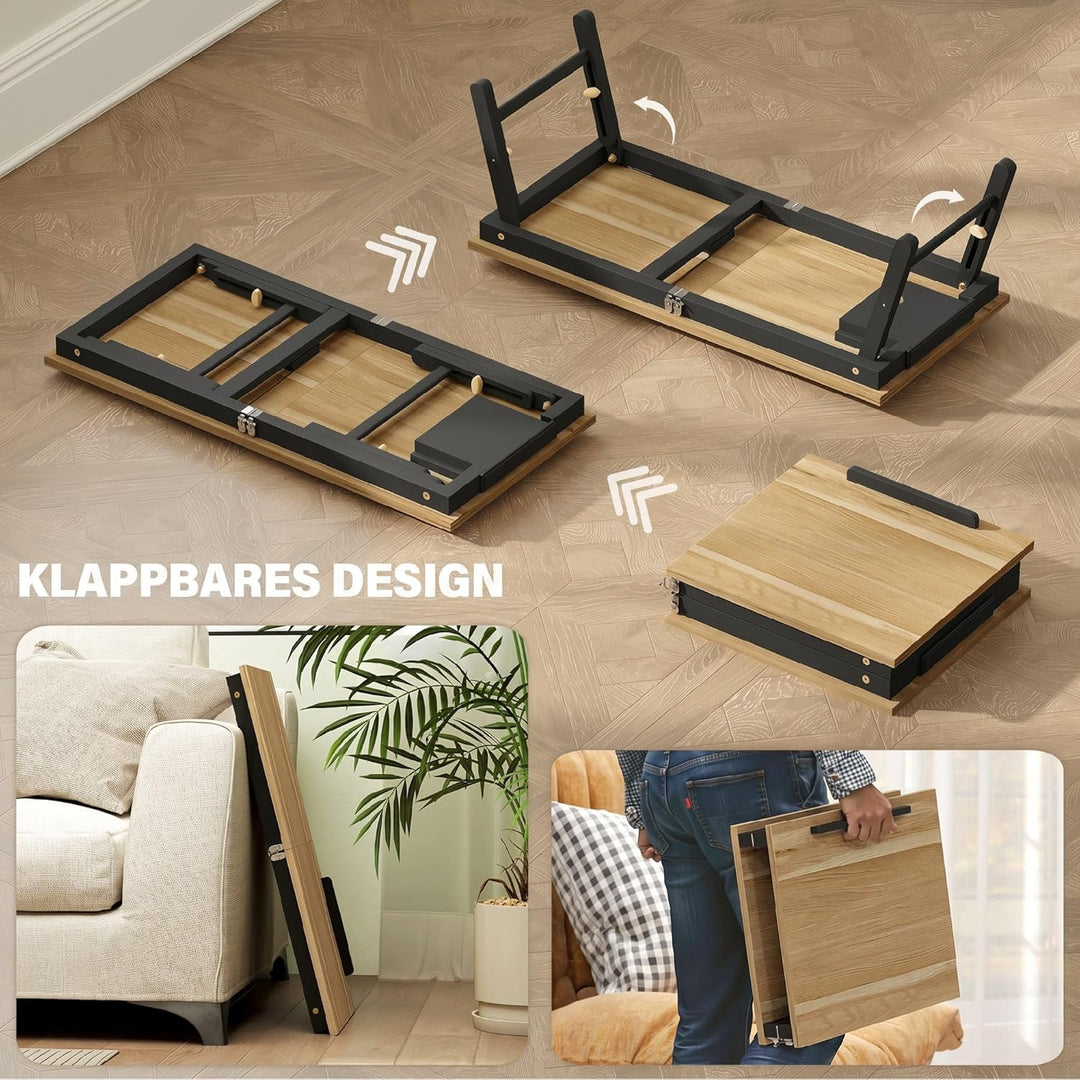 HOMCOM Laptoptisch Höhenverstellbar Betttisch mit Schublade, Klappbar Lapdesk Laptopständer für Sofa