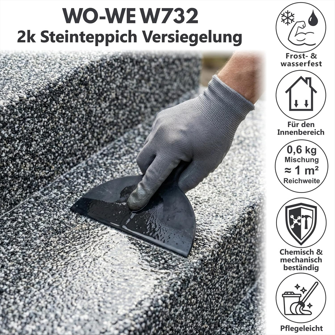 Steinteppich Versiegelung Bodenversiegelung Bodenbeschichtung Treppe W732 1,5KG, 1,5kg