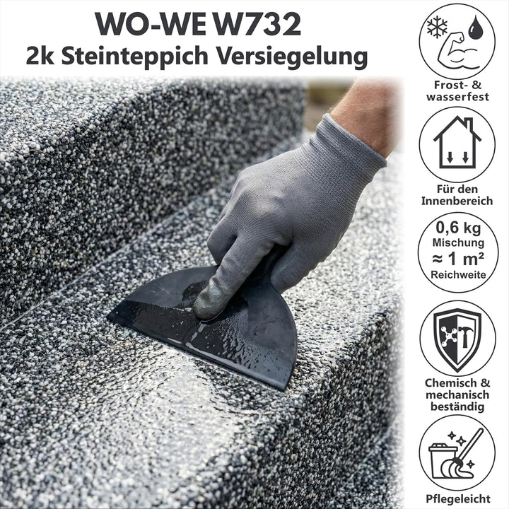 Steinteppich Versiegelung Bodenversiegelung Bodenbeschichtung Treppe W732 1,5KG, 1,5kg