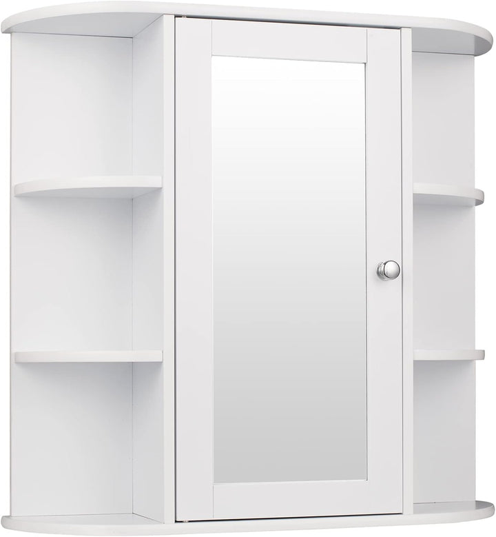EUGAD Spiegelschrank für Badzimmer Hängeschrank Badschrank Spiegel mit Ablage Schminkschrank aus Hol