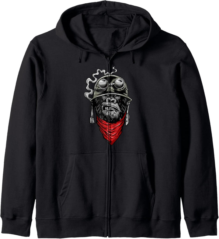 Biker Gorilla Motorradfahrer Motorrad Tour Motorrad Fahrer Kapuzenjacke