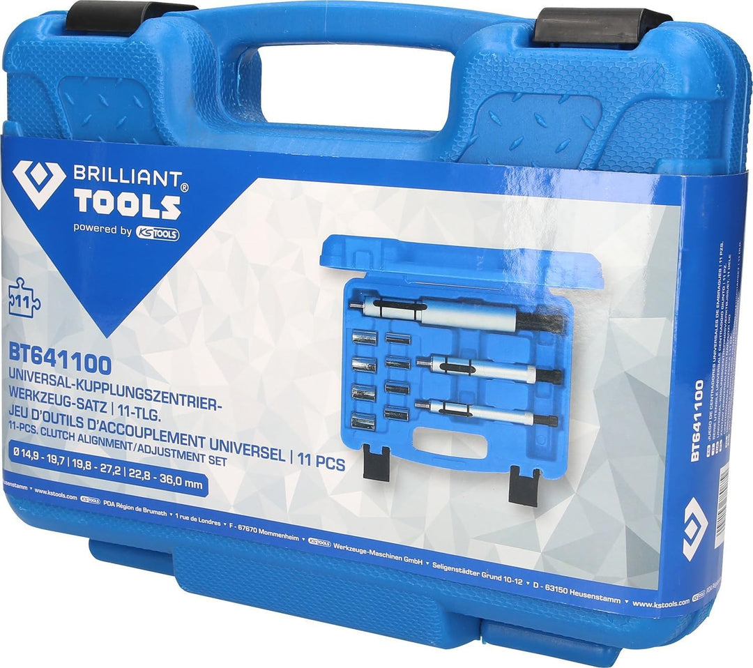 BRILLIANT TOOLS BT641100 Universal-Kupplungszentrierwerkzeug-Satz | 11-tlg. [Powered by KS TOOLS]
