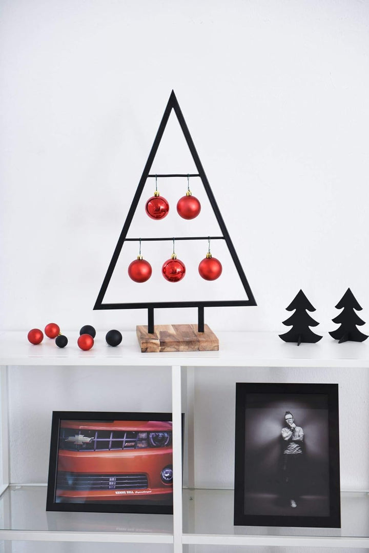 VIVANNO Dekoweihnachtsbaum Weihnachtsbaum Tanne Tannenbaum Weihnachtsdeko Noel, Schwarz (58x40x20 cm