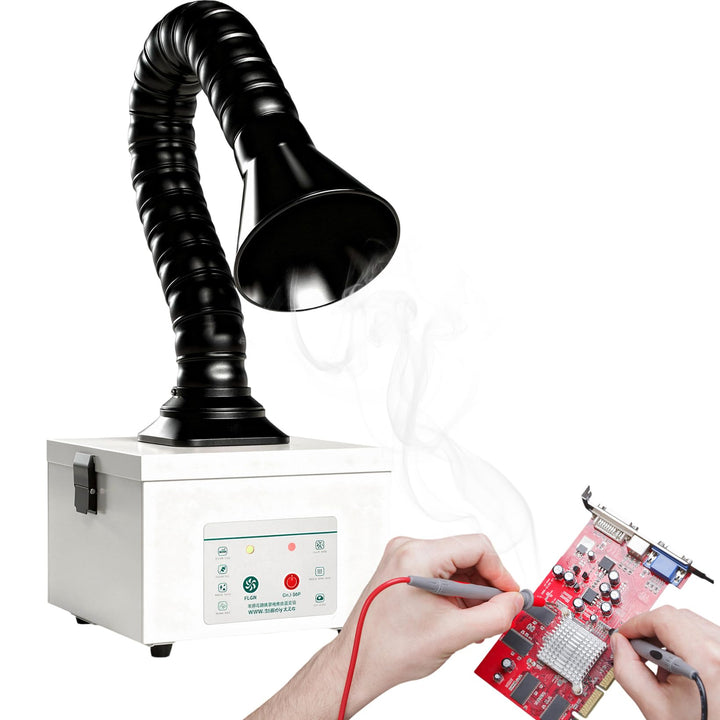 Lötrauchabsaugung, 45W Lötrauchabsorber mit 2 in 1 Komplex Filter, Frei Drehbar um 360° Fume Extract
