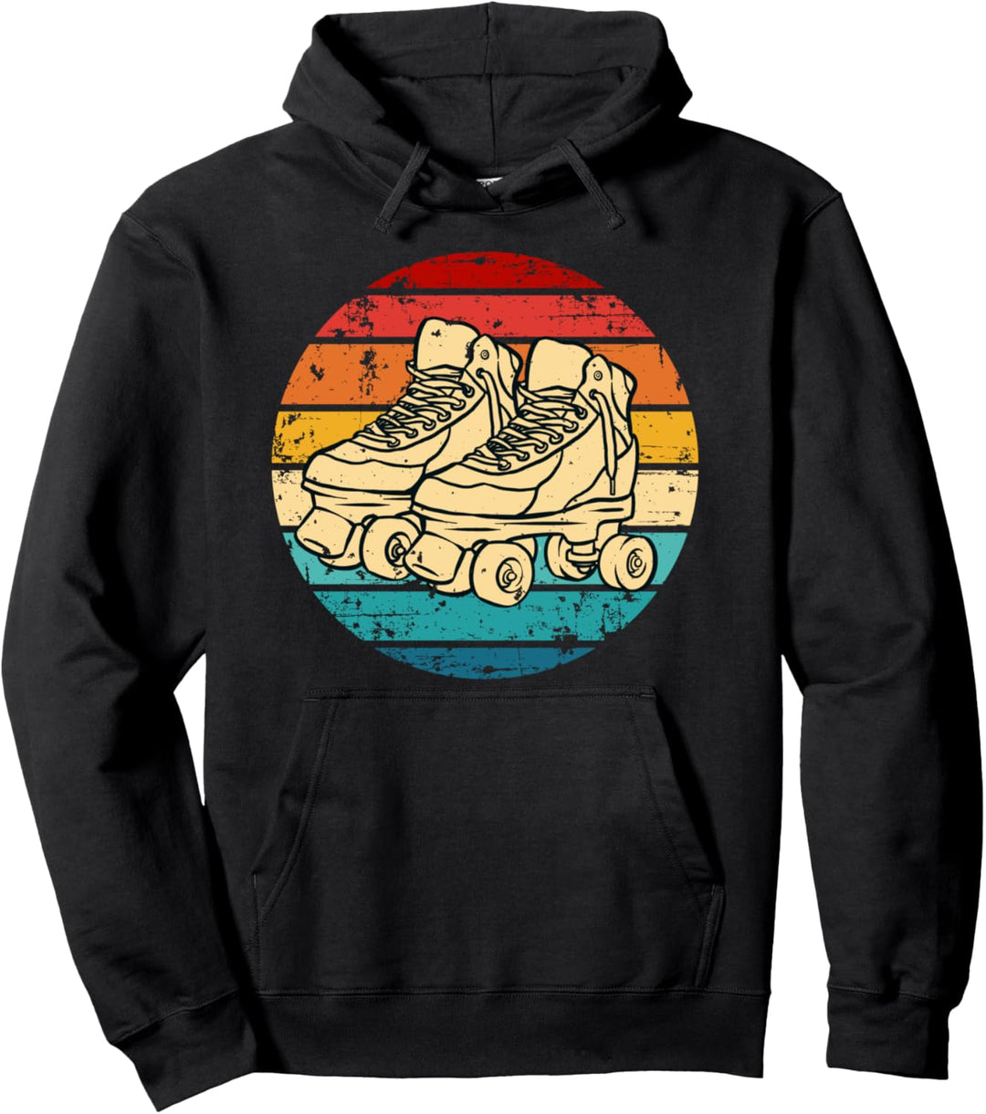 70er, 80er Roller Skating Motiv, Rollschuh, Roller Skates Pullover Hoodie
