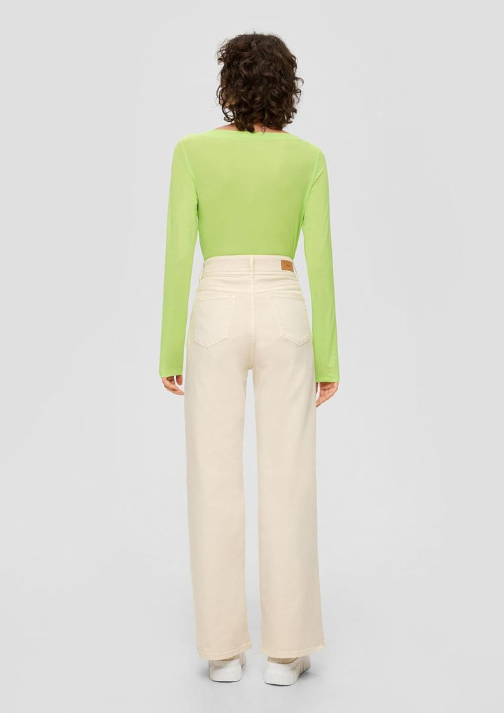 s.Oliver Slim Fit-Longsleeve aus Lyocellmix 44 7423_limettengrün, 44 7423_limettengrün