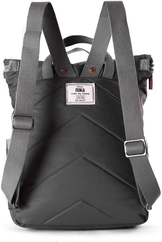 Roka London Canfield B Small Sustainable Nylon Backpack Graphit, Graphit