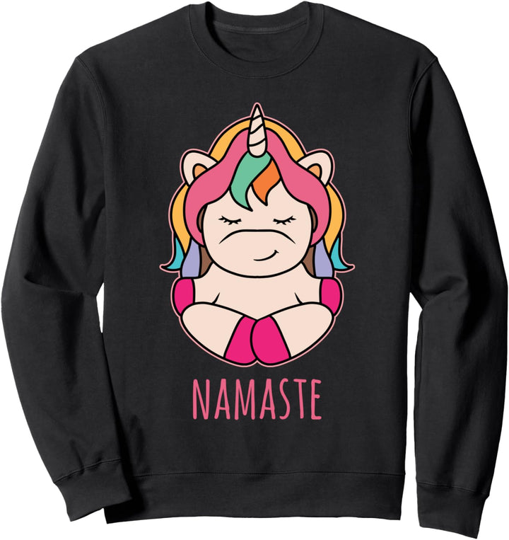 Lotus Pose Unicorn Yoga Namaste Yoga Day Geschenk Sweatshirt