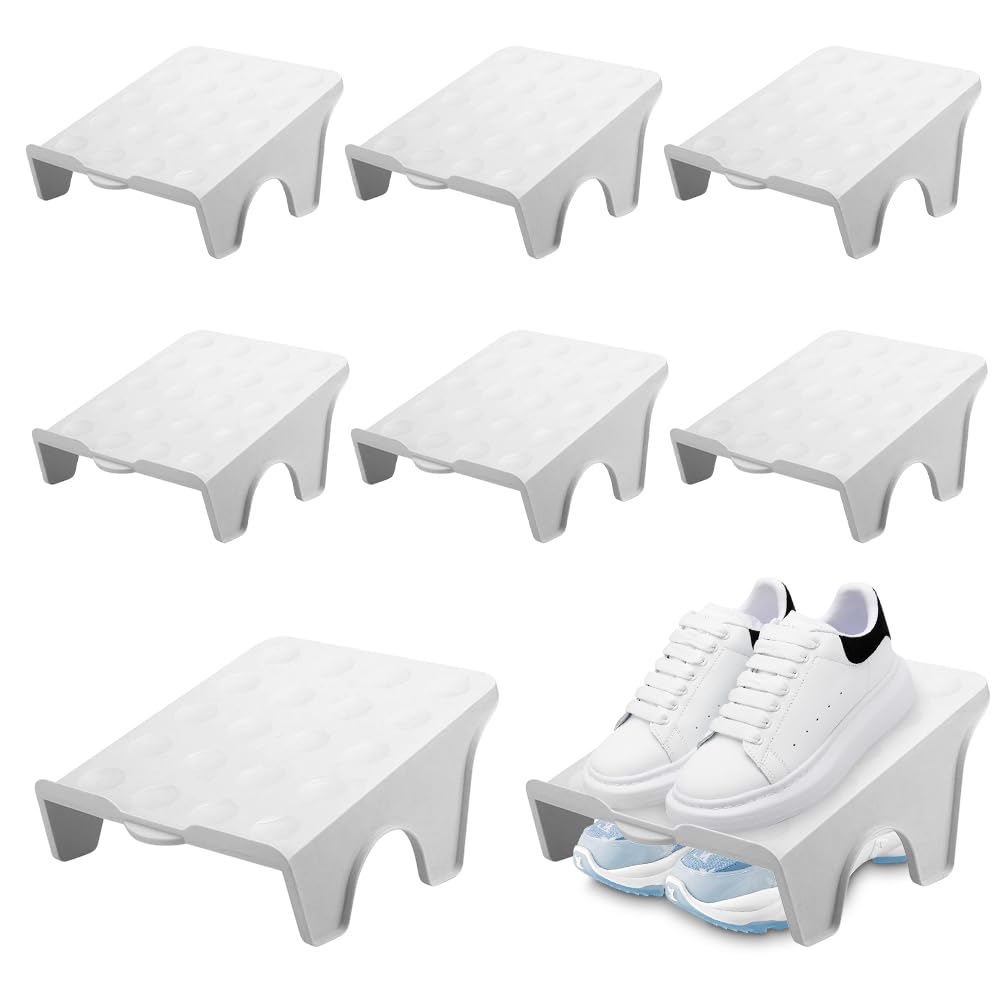 Kayuneed 8 Stück rutschfest Schuhhalter, Schuhschlitz Organizer, Doppelschicht Schuhstapler Set 25 *