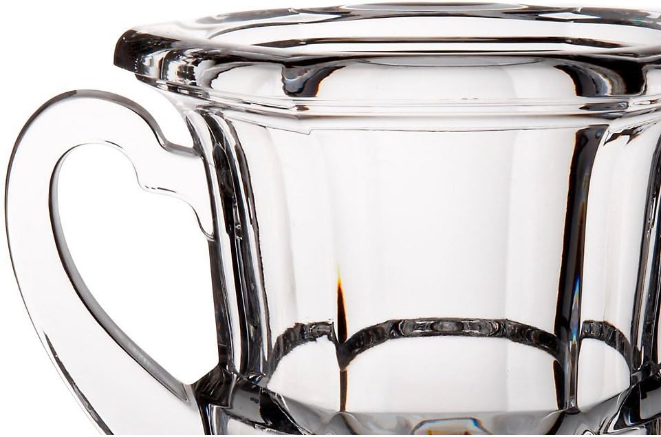 CRISTALICA Vase Auf Fuss Blumenvase Pokalvase Opera H 26 cm Transparentes Kristallglas Glas Klassisc
