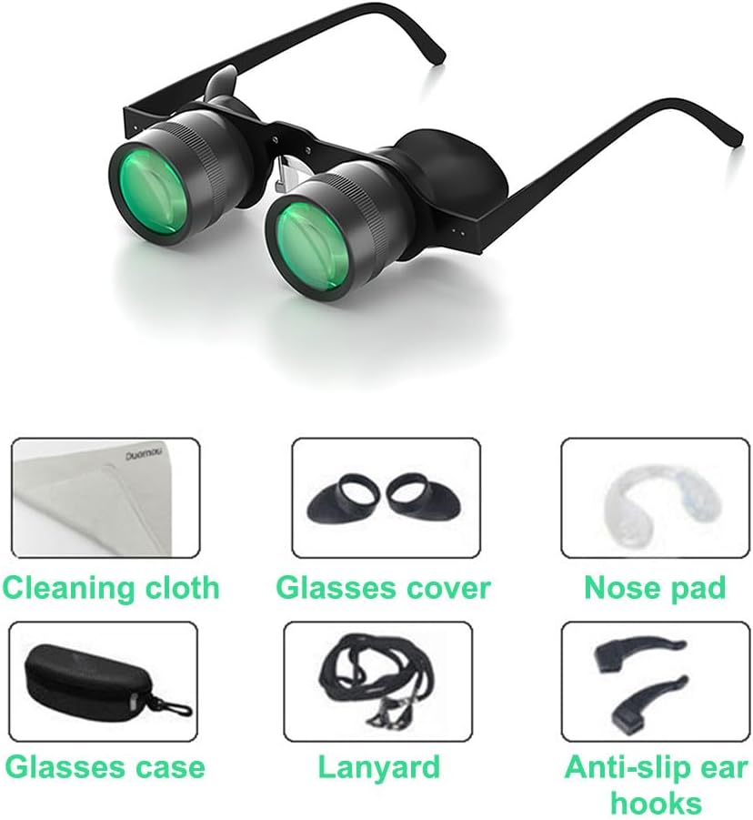 Freihändige Fernglasbrille, Professionelle Angelfernglas, Freisprechbrille zum Angeln, Vogelbeobacht