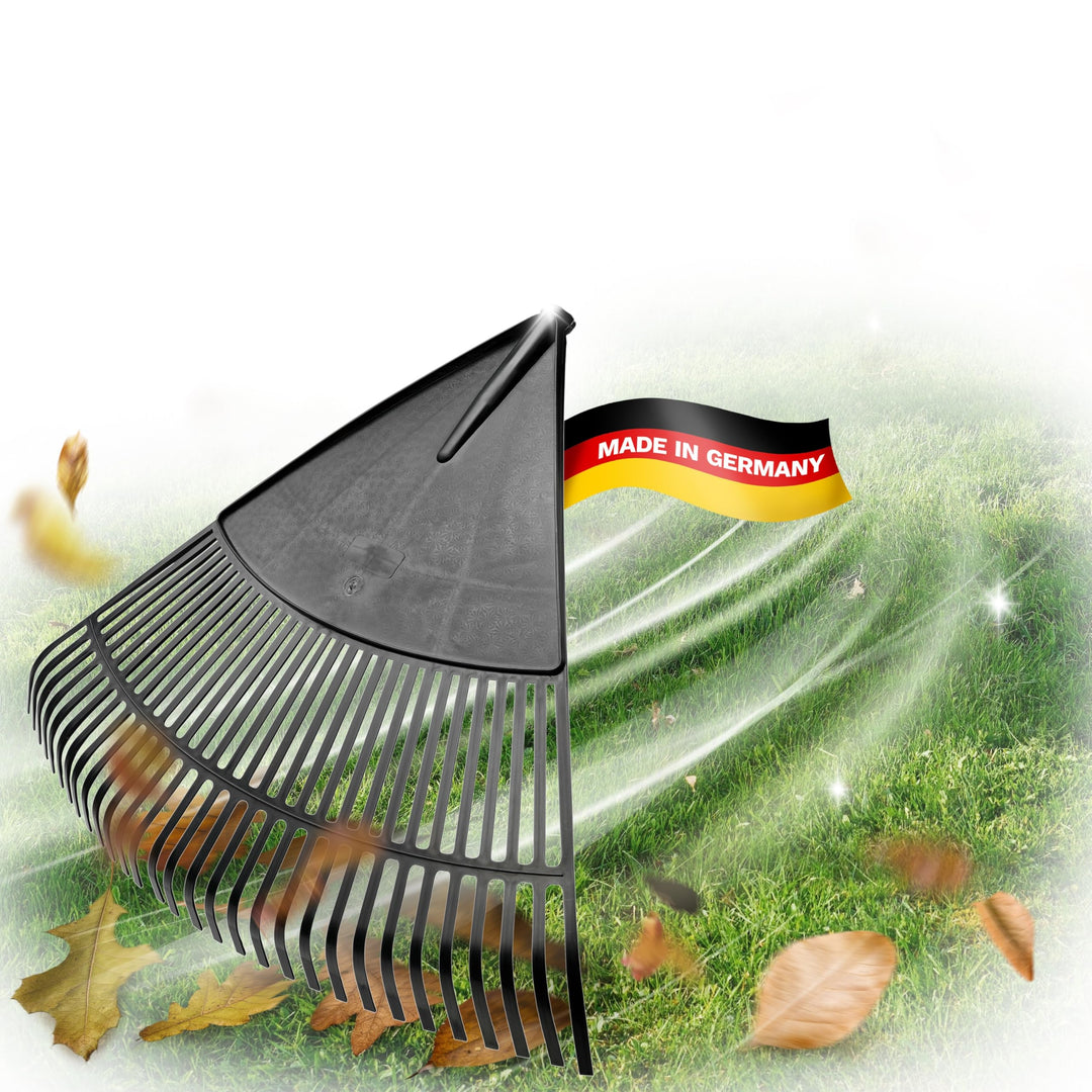 Novatool Laubbesenkopf, Laubbesen mit 30 Kunststoff-Zinken, Rechen Arbeitsbreite 75cm, Laubrechen, G