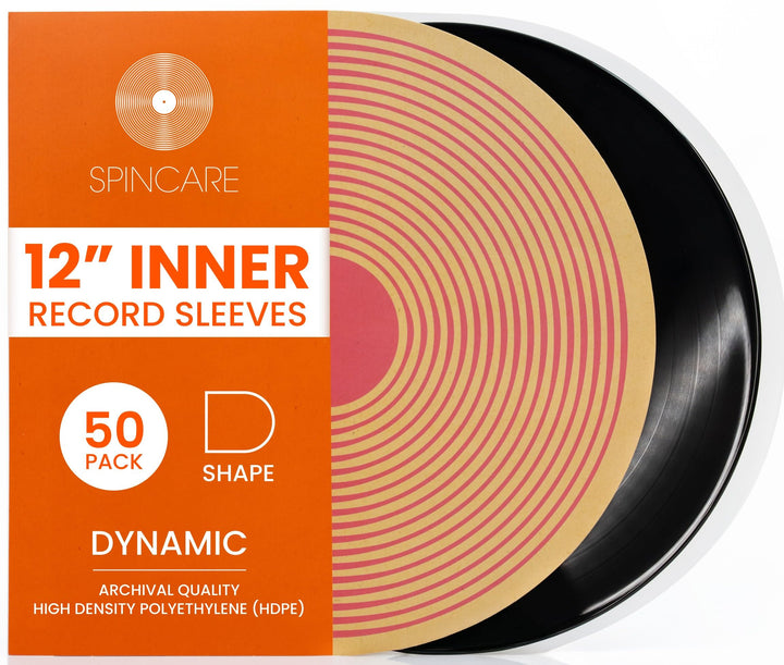 50x 12" Antistatische Innenhüllen Für LP Schallplatten | DYNAMIC 12 Zoll Abrundungen Vinyl Schutzhül